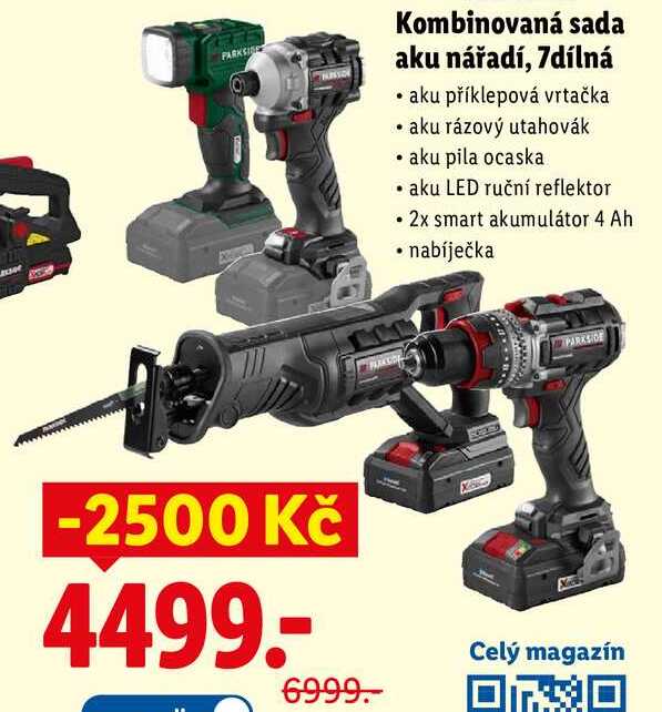 Kombinovaná sada aku nářadí, 7dílná