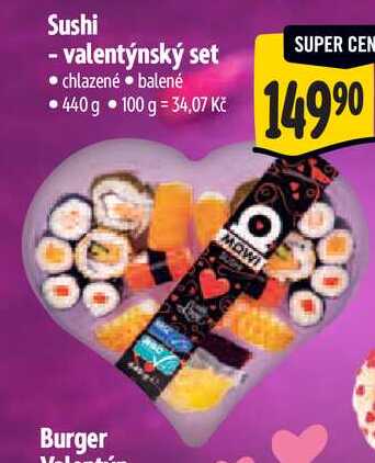 Sushi - valentýnský set, 440 g 