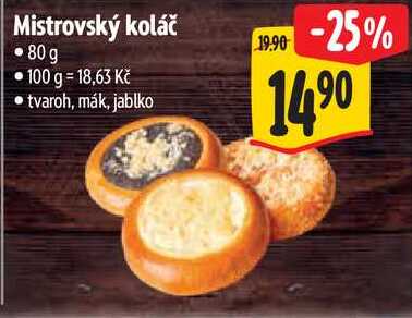 Mistrovský koláč, 80 g