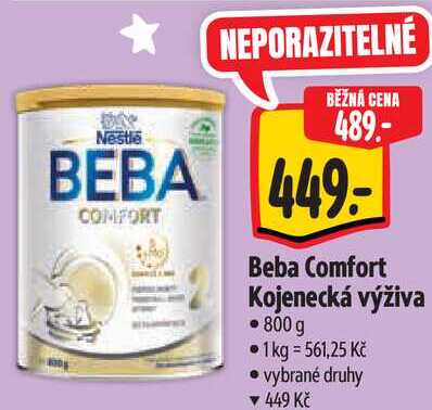 Beba Comfort Kojenecká výživa, 800 g 