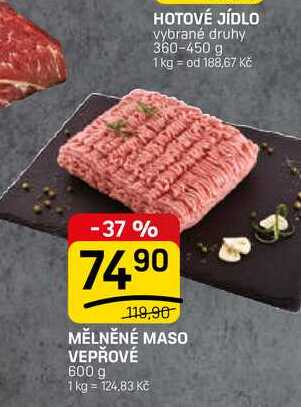 MĚLNĚNÉ MASO VEPŘOVÉ 600 g 