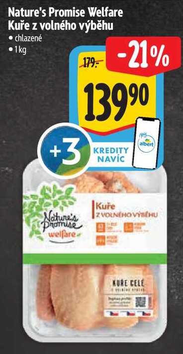 Nature's Promise Welfare Kuře z volného výběhu, 1 kg