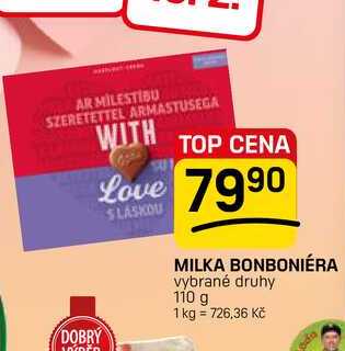 MILKA BONBONIÉRA vybrané druhy 110 g