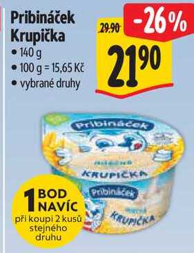 Pribináček Krupička, 140 g