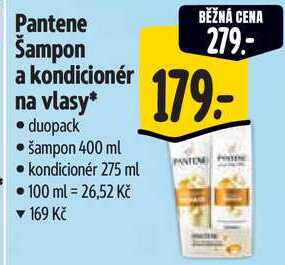 Pantene Šampon a kondicionér na vlasy, šampon 400 ml, kondicionér 275 ml 