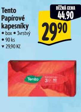 Tento Papírové kapesníky, 90 ks