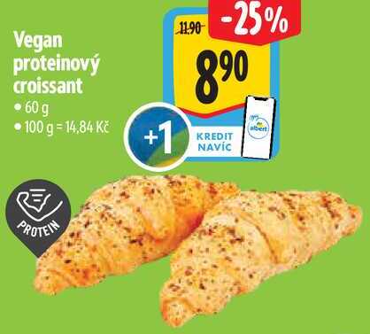 Vegan proteinový croissant, 60 g
