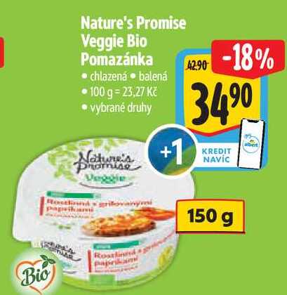 Nature's Promise Veggie Bio Pomazánka, 15 0g