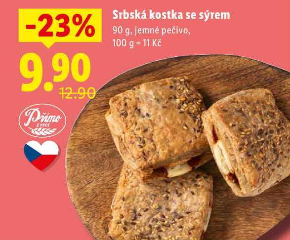 Srbská kostka se sýrem, 90 g