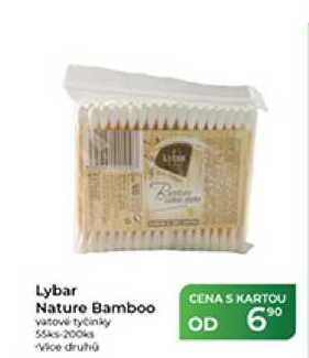 Lybar Nature Bamboo vatové tyčinky 55ks-200ks  
