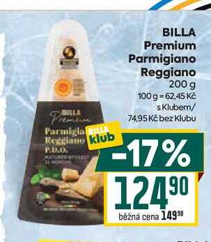 BILLA Premium Parmigiano Reggiano 200 g 