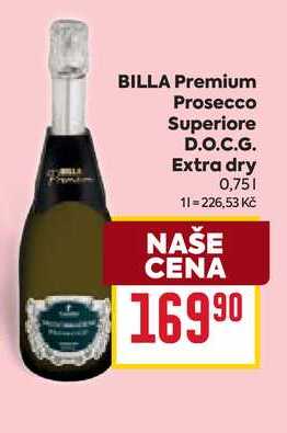 BILLA Premium Prosecco Superiore D.O.C.G. Extra dry 0,75l