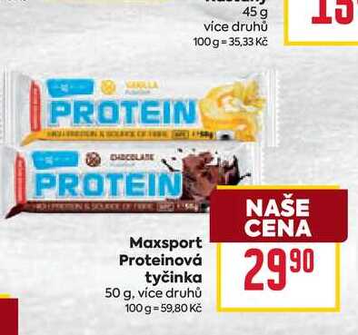 MaxSport Tyčinka proteinová 50 g