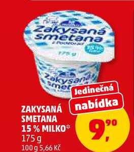 ZAKYSANÁ SMETANA 15% MILKO, 175 g 