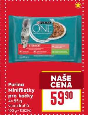 Purina Minifiletky pro kočky 4× 85 g