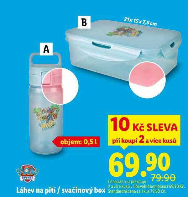 Láhev na pití/svačinový box 