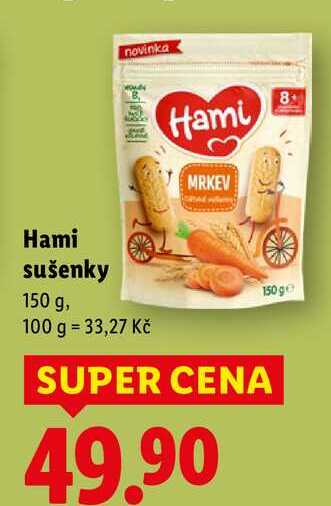 Hami sušenky, 150 g v akci