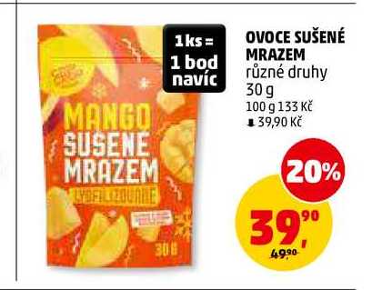 OVOCE SUŠENÉ MRAZEM, 30 g 