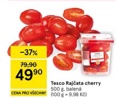 Tesco Rajčata cherry, 500 g, balená  