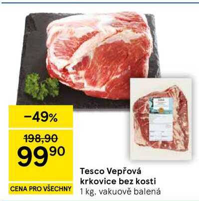 Tesco Vepřová krkovice bez kosti, 1 kg