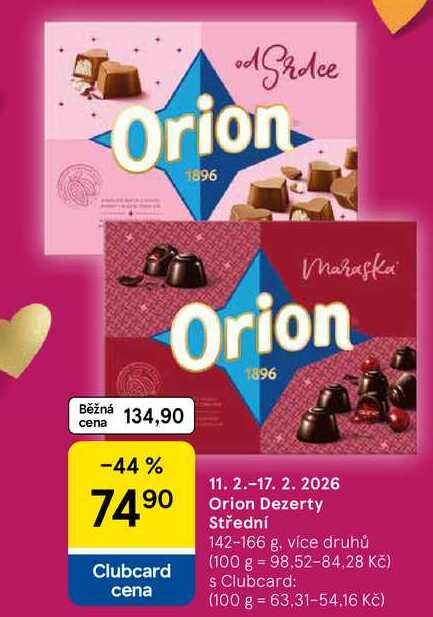 Orion Dezerty Střední, 142-166 g, více druhů  