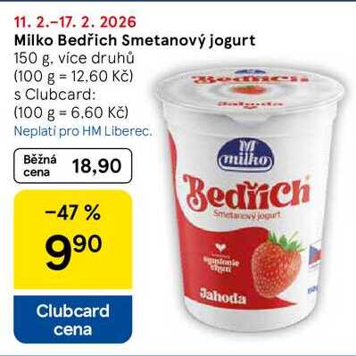 Milko Bedřich Smetanový jogurt, 150 g