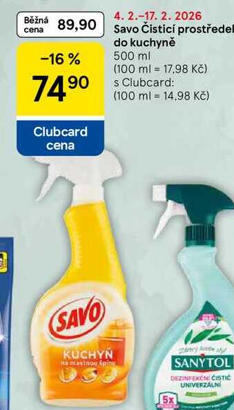 Savo Čisticí prostředek do kuchyně, 500 ml 