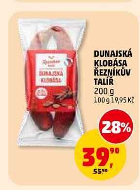 DUNAJSKÁ KLOBÁSA ŘEZNÍKŮV TALÍŘ, 200 g