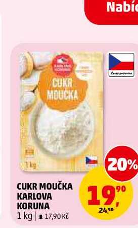 CUKR MOUČKA KARLOVA KORUNA, 1 kg