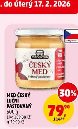 MED ČESKÝ LUČNÍ PASTOVANÝ, 500 g