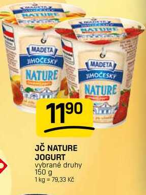 JČ NATURE JOGURT vybrané druhy 150 g 
