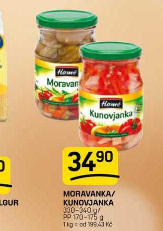 MORAVANKA/ KUNOVJANKA 330-340 g/ PP 170-175 g 