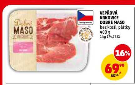 VEPŘOVÁ KRKOVICE DOBRÉ MASO, 400 g 