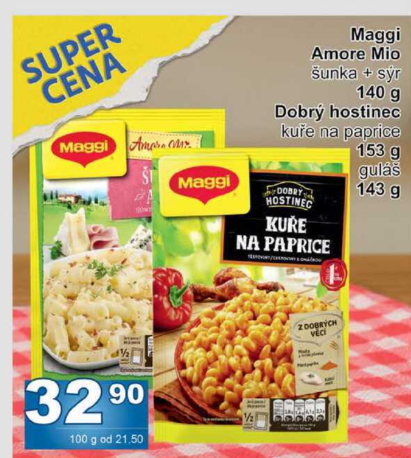 Maggi Amore Mio šunka + sýr 140 g