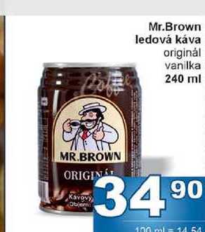 Mr.Brown ledová káva originál vanilka 240 ml