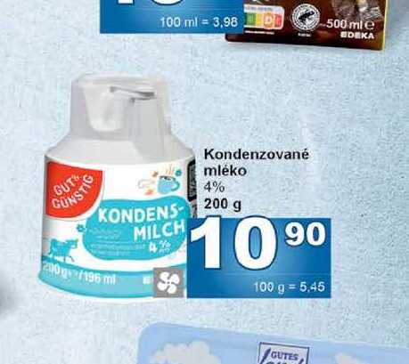 Kondenzované mléko 4% 200 g 