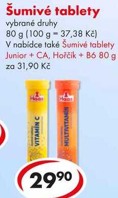 Šumivé tablety, 80 g 