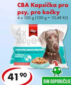 CBA Kapsička pro psy, pro kočky, 4x 100 g  