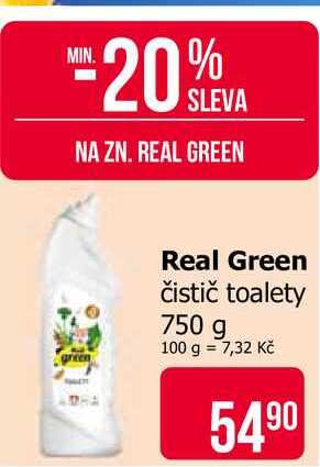 Real Green čistič toalety 750 g 