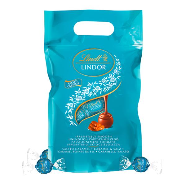 Lindt Bonboniéra Lindor Megabalení čokoládových pralinek slaný karamel