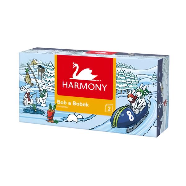 Harmony Universal 2vrstvé papírové kapesníčky v krabičce Bob & Bobek