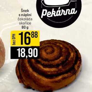 Šnek s náplní čokoláda skořice 80 g 