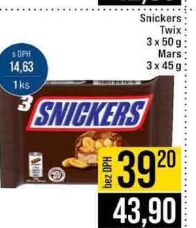 Snickers Twix 3x 50g Mars 3 x 45g