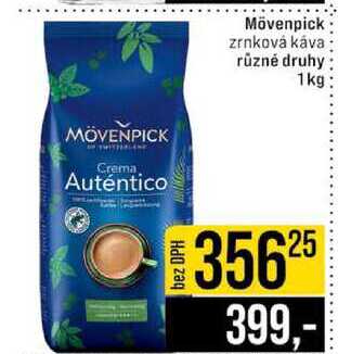 Mövenpick zrnková káva různé druhy 1kg
