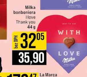 Milka bonboniera I love Thank you 44 g 