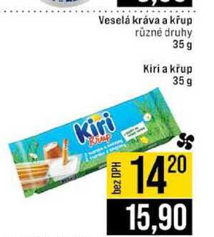 Veselá kráva a křup Kiri Krup různé druhy 35g Kiri a křup 35 g 