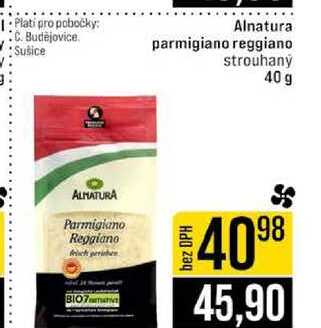 Alnatural parmigiano reggiano strouhaný 40 g 