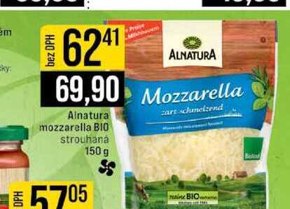 Alnatura mozzarella BIO strouhaná 150 g 