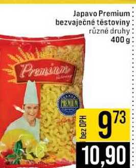 Japavo Premium bezvaječné těstoviny různé druhy 400 g