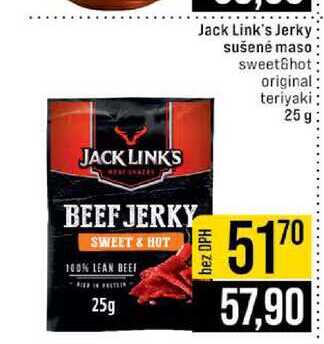 Jack Link's Jerky sušené maso sweet&hot original teriyaki 25g